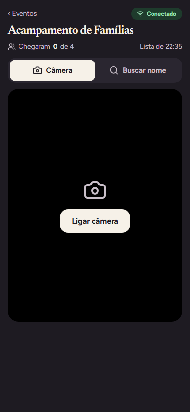 Check-in no celular